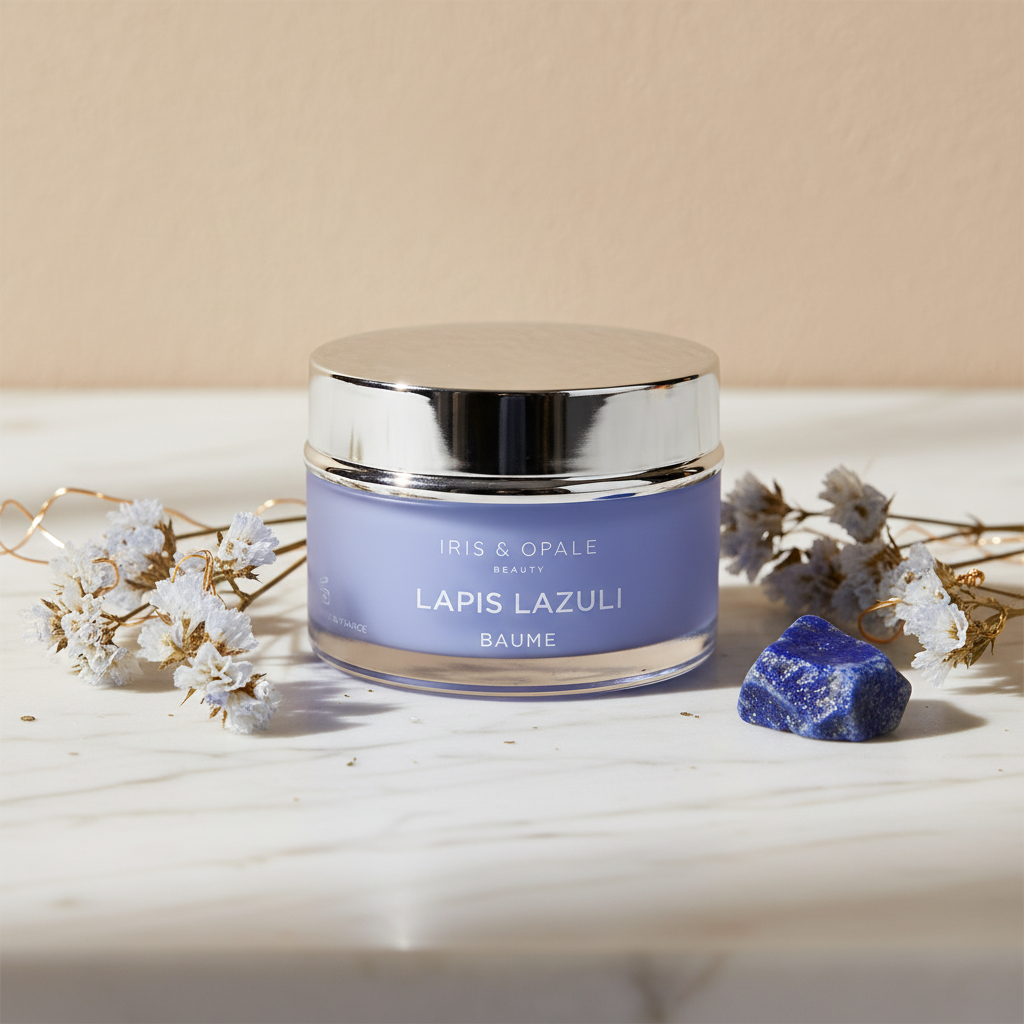 Pierre de Lapis Lazuli sur fond blanc