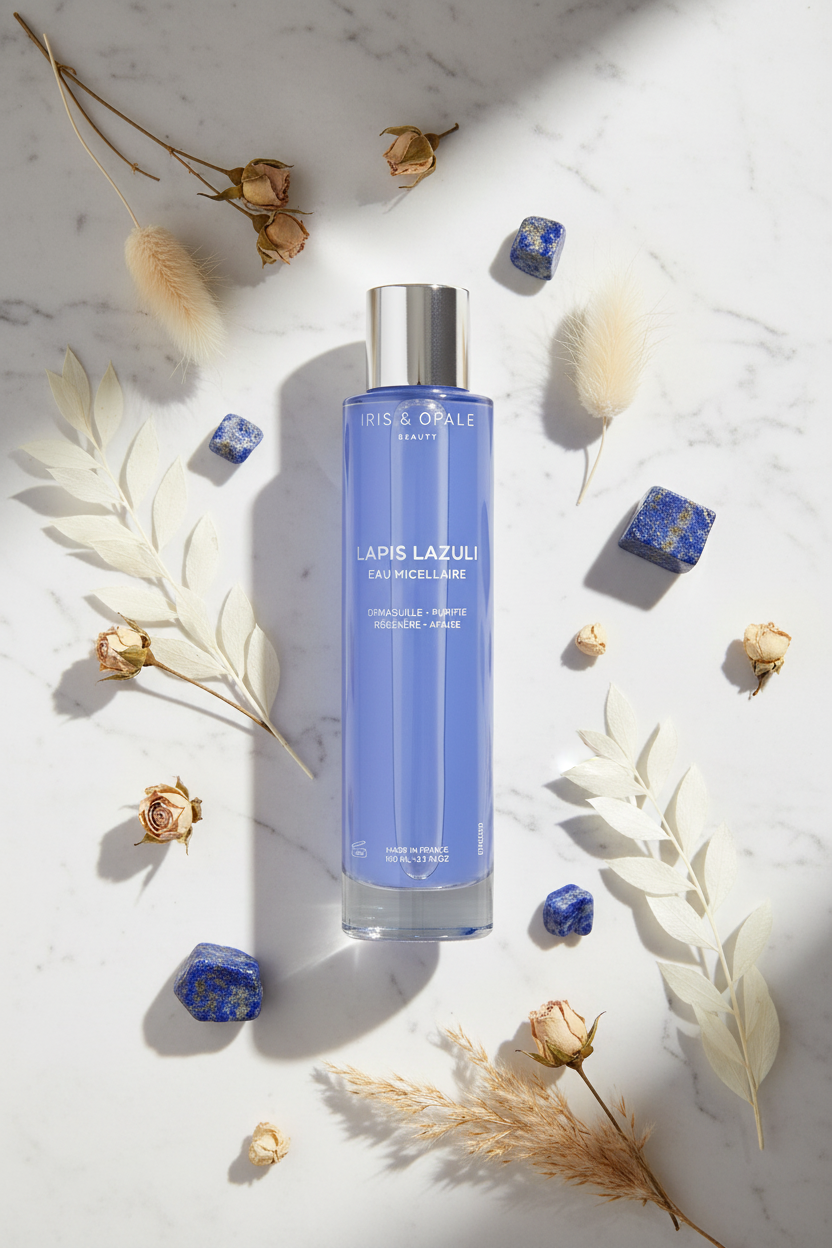 Pierre de Lapis Lazuli sur fond blanc