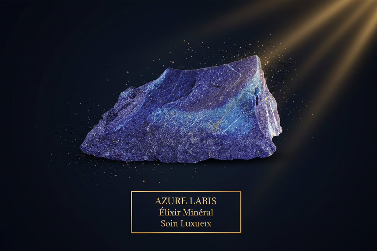 Pierre de Lapis Lazuli sur fond blanc